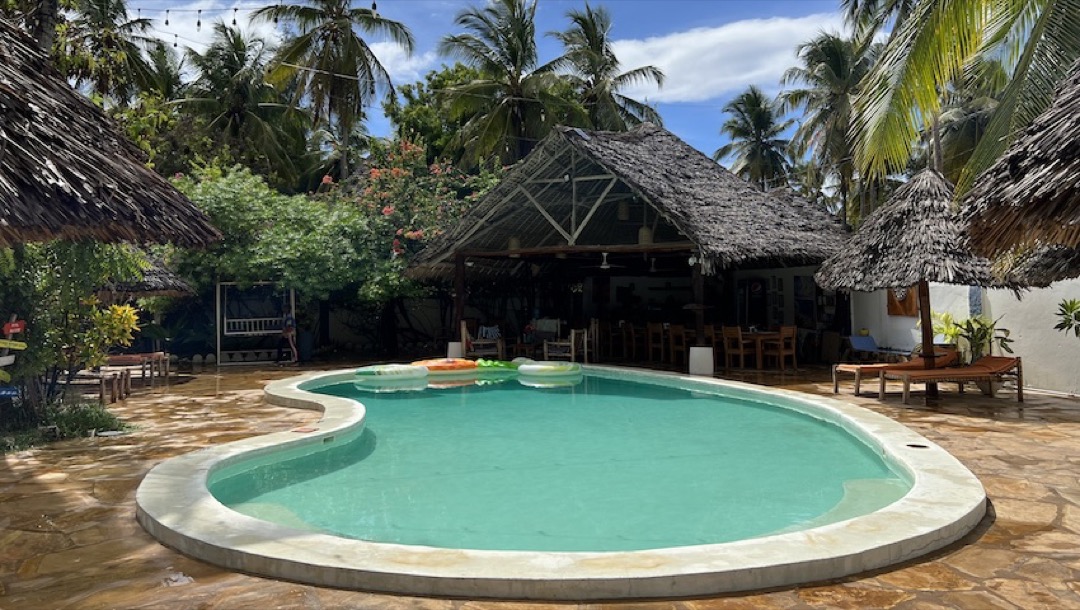 Grădină și piscină la Ananda Villa Zanzibar